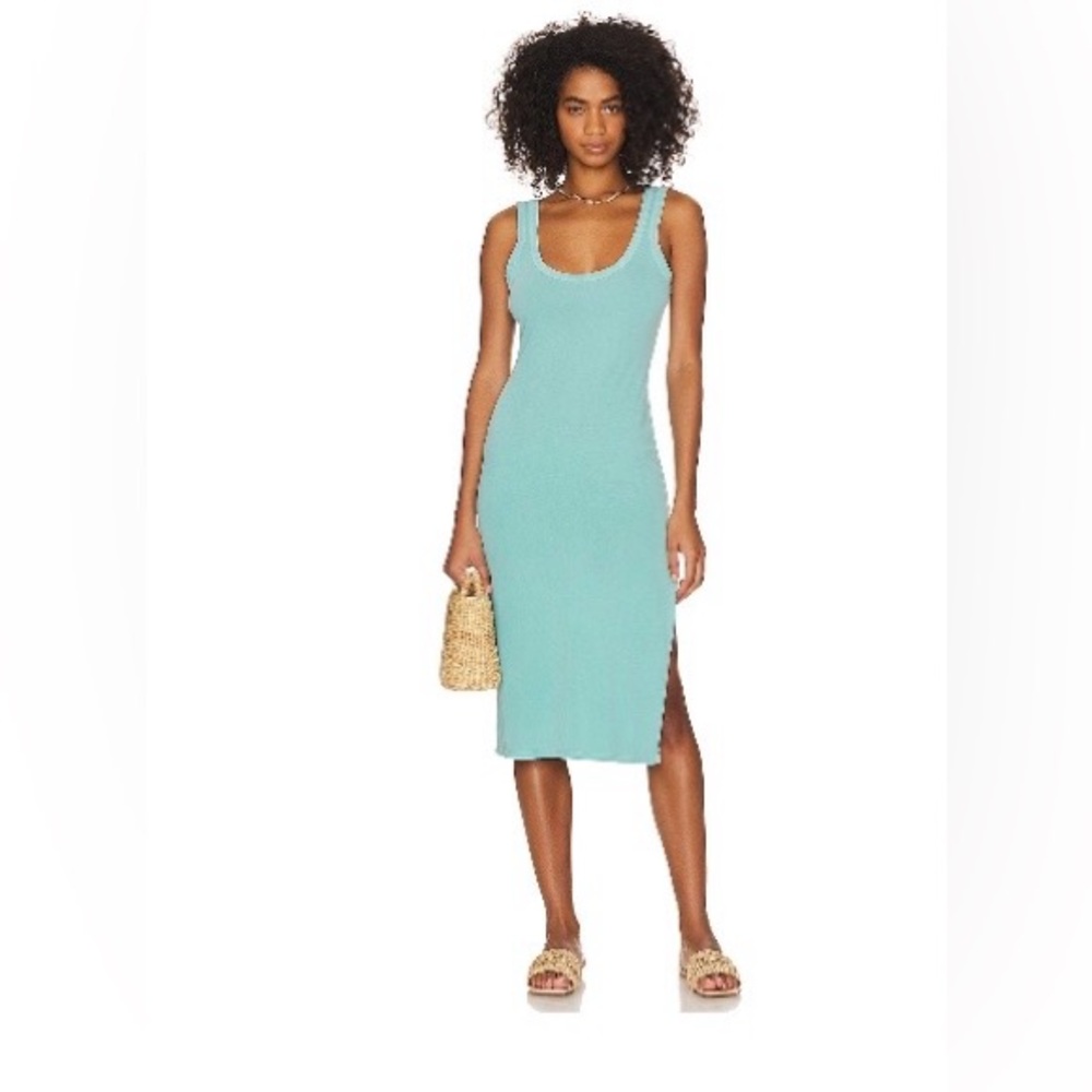 Tularosa Sleeveless Ribbed Midi Tank Dress